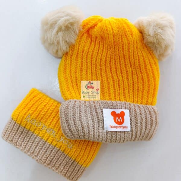 Kids Warm Fluffy Beanie Hat & Scarf Set - Image 6