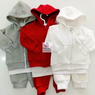 3Pcs Warm Baby Set (Pants, Hoodie & T-shirt)