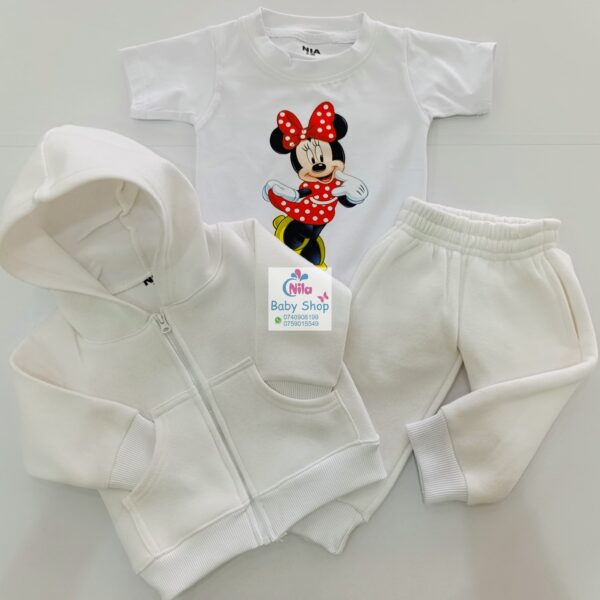 3Pcs Warm Baby Set (Pants, Hoodie & T-shirt) - Image 3