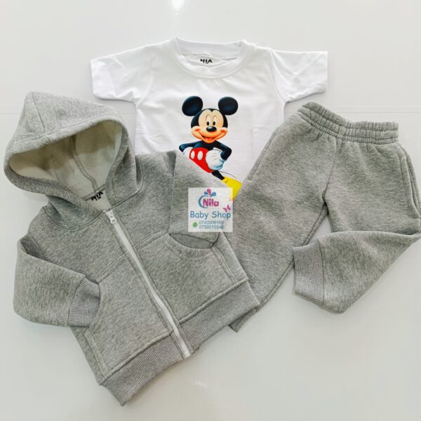 3Pcs Warm Baby Set (Pants, Hoodie & T-shirt) - Image 4