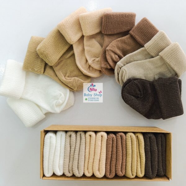 6-Pack Soft & Stylish Cotton Baby Socks - Image 5