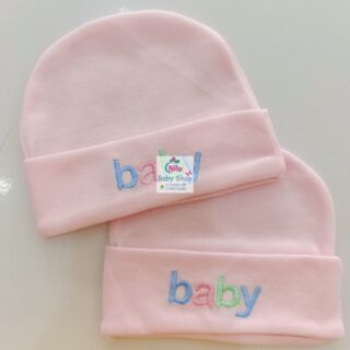 Pure Cotton Baby Printed Newborn Kofia - Pink