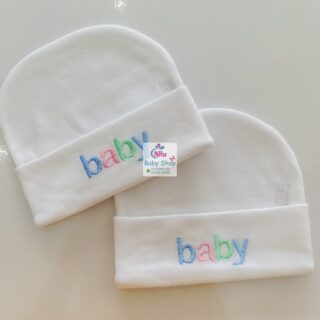 Pure Cotton Baby Printed Newborn Kofia - White