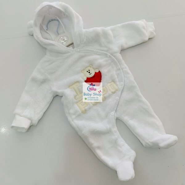 Unisex Hooded Romper, Newborn to 12m - Image 2
