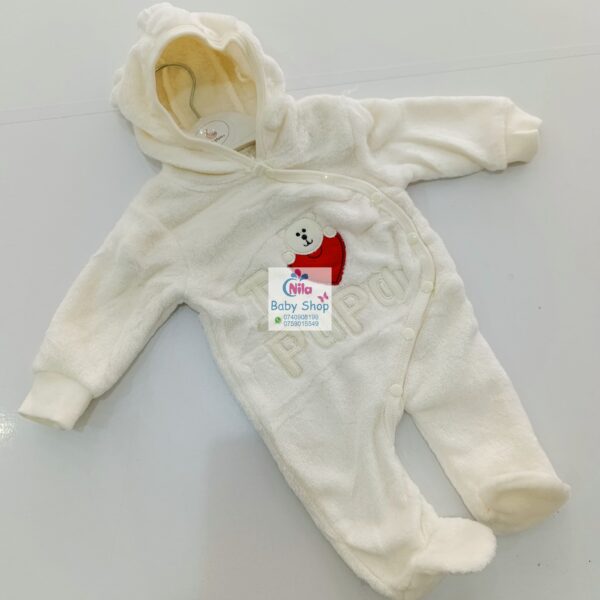 Unisex Hooded Romper, Newborn to 12m - Image 3