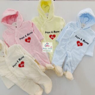 Unisex Baby Warm Hooded Romper
