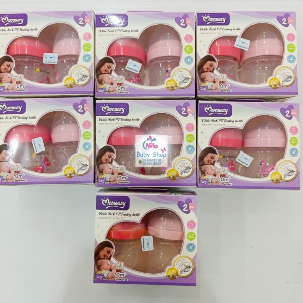 Momeasy 2PK Wide Neck PP Feeding Bottle with Anti-Colic Nipple 120ml/4oz - Image 3