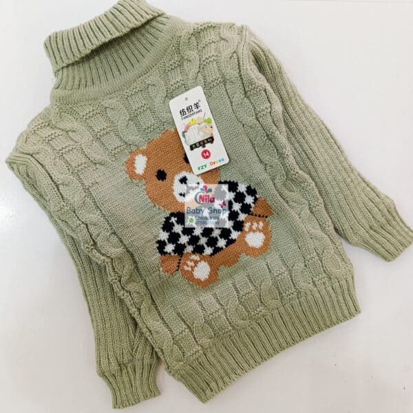 Warm Turtleneck Newborn Unisex Baby Sweater - Image 4