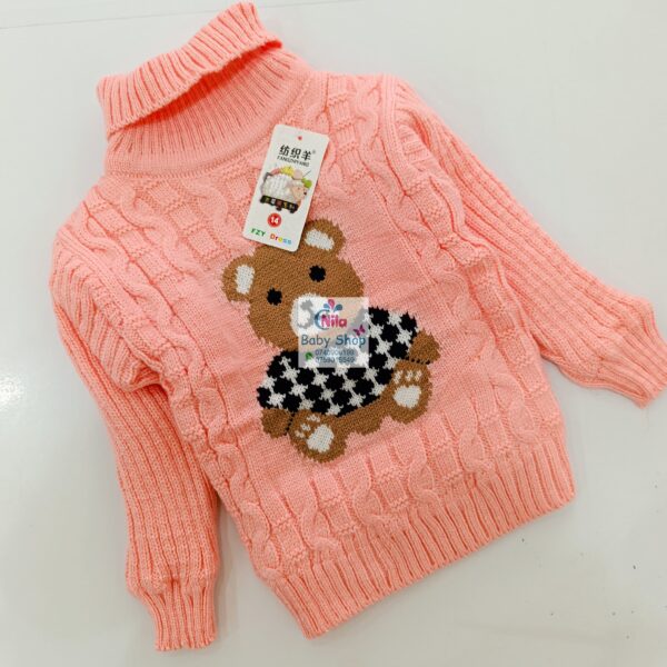 Warm Turtleneck Newborn Unisex Baby Sweater - Image 3