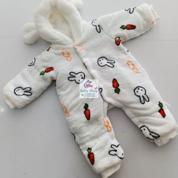 Newborn Baby Cute Multicolor Jumpsuit Long Sleeve Hooded Romper - Image 3