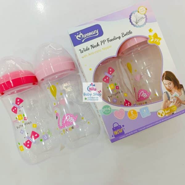 Momeasy 330ml/11oz  Wide Neck PP Feeding Bottle with Anti-Colic Nipple - Image 2