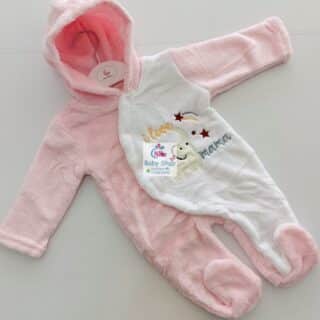 Hooded Warm Baby Rompers - Pink