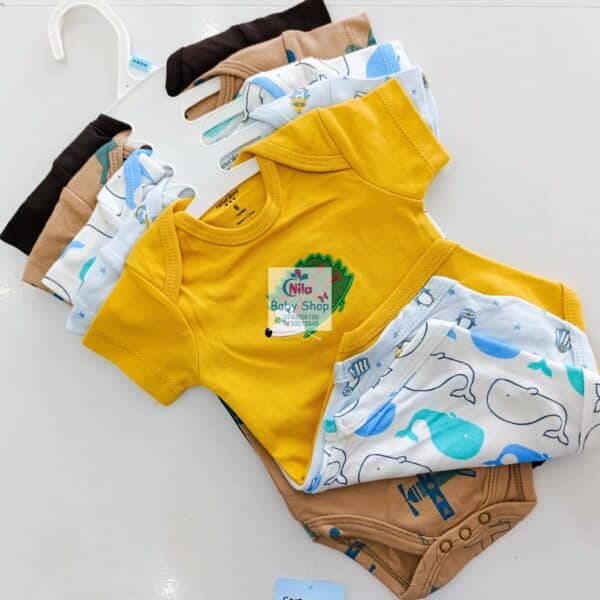 Carter's Unisex 5-Pack Multicolored Cotton Bodysuits - Image 9