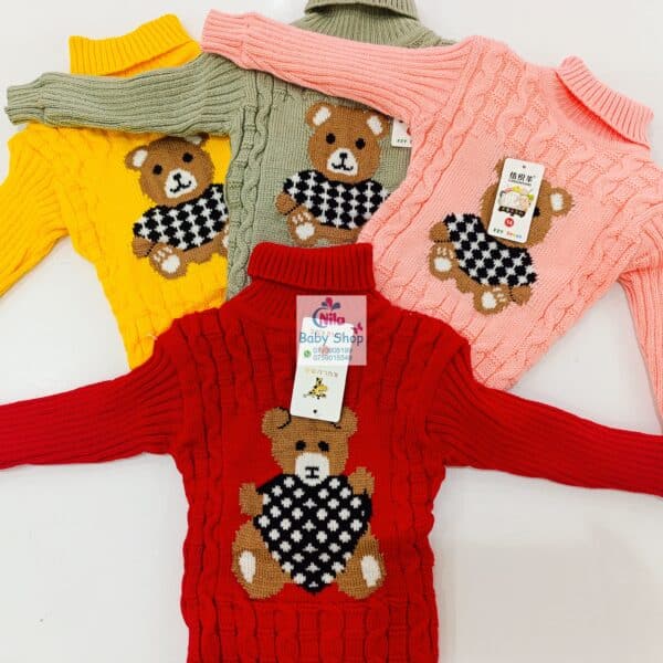 Warm Turtleneck Newborn Unisex Baby Sweater - Image 4