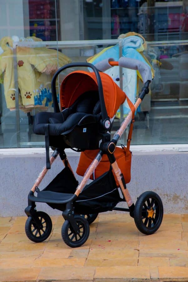 Premium Baby Bassinet Stroller Set with Carry Coat & Matching Diaper Bag - Image 33