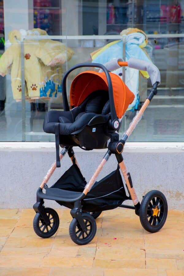 Premium Baby Bassinet Stroller Set with Carry Coat & Matching Diaper Bag - Image 32