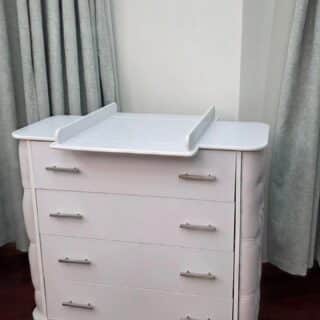 VelvetTouch Padded Chest of Drawers Baby Dresser with Changing Top