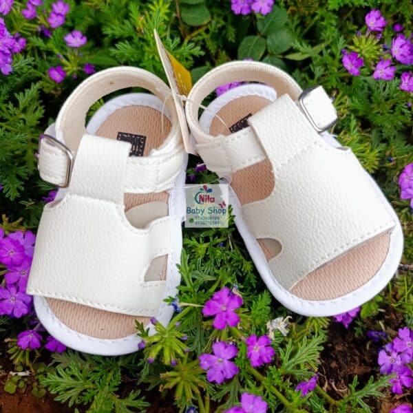 Comfortable Open-Toe Design Baby Sandals with Adjustable Strap & Soft Sole Unisex Infant Summer Leather Sandals - Image 2