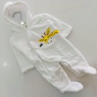 Baby Warm Rompers With A Hood - White