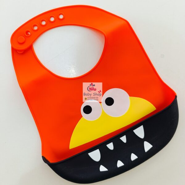 Cartoon Print Silicone Baby Bibs - Image 6