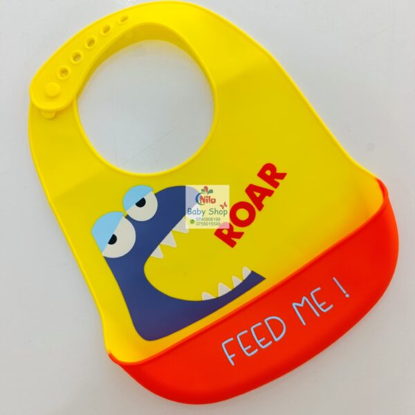 Cartoon Print Silicone Baby Bibs - Image 3
