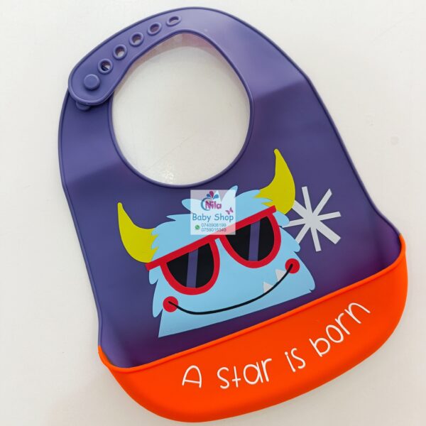 Cartoon Print Silicone Baby Bibs - Image 5