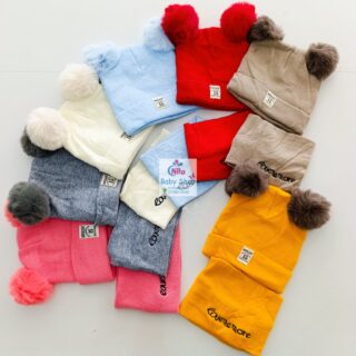 2PCS Baby Hat & Mini Scarf