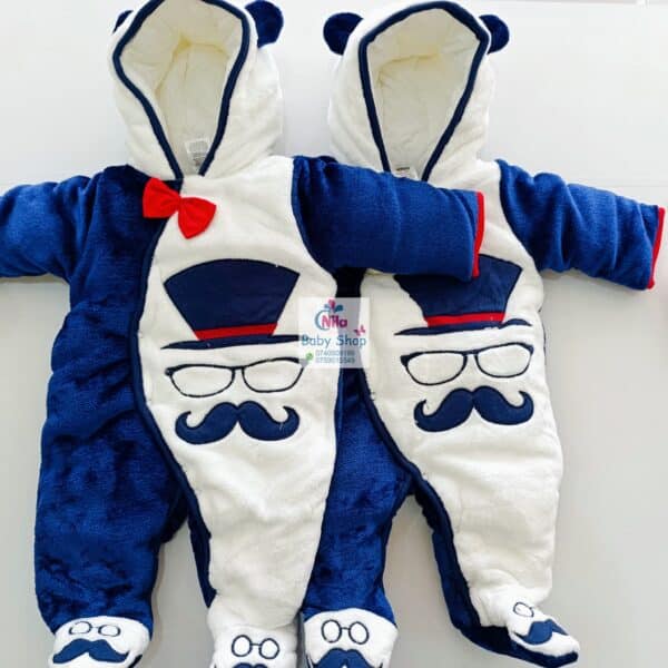 Newborn Baby Cute Multicolor Jumpsuit Long Sleeve Hooded Romper - Image 2
