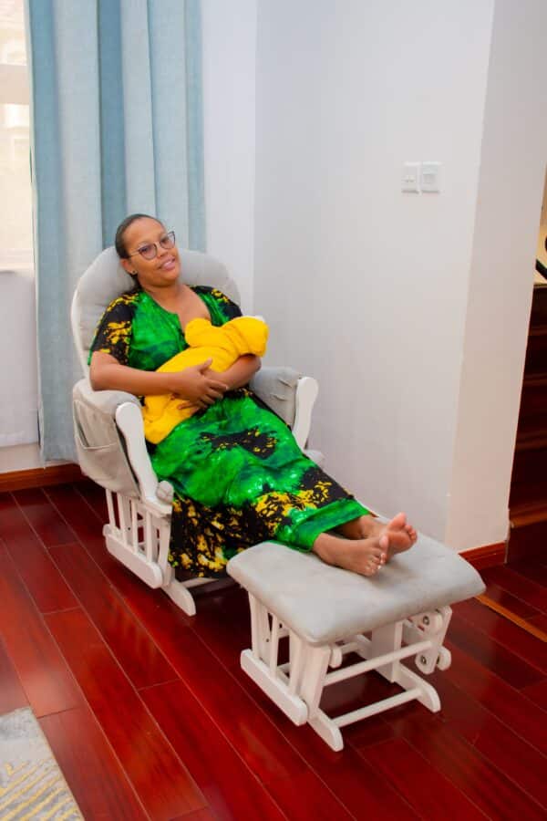 Premium Nursing Glider Chair with Ottoman - Comfort Rocking Chair for Nursing Moms - Image 3
