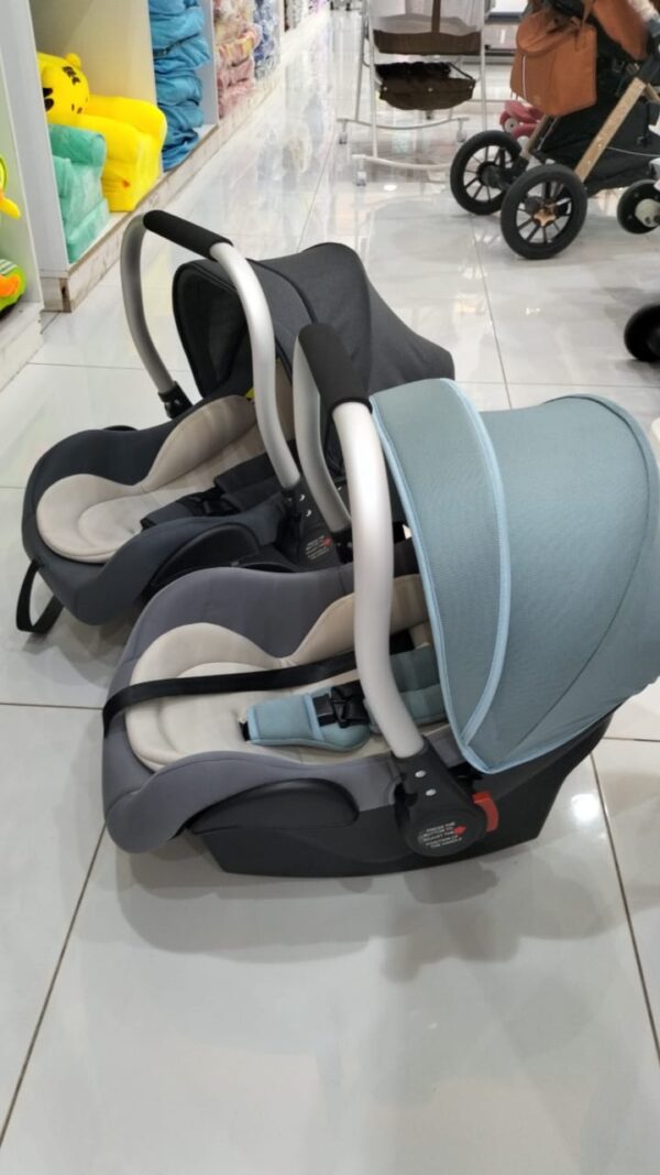 Infant Car Seat Carrier with Canopy & Safety Harness