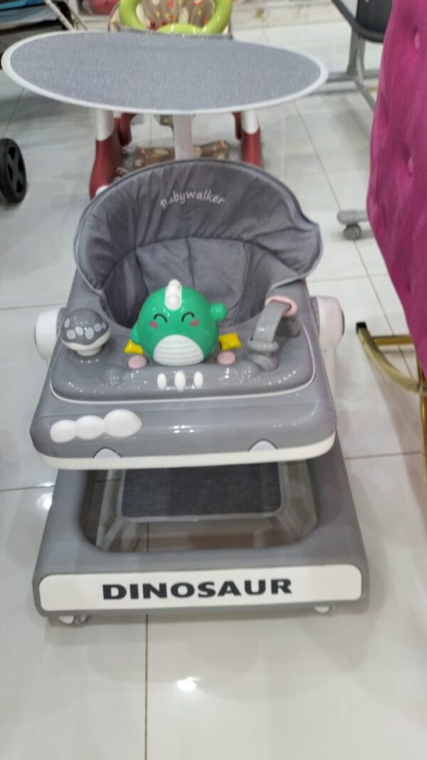 Dinosaur Baby Walker with Play Tray & Adjustable Seat