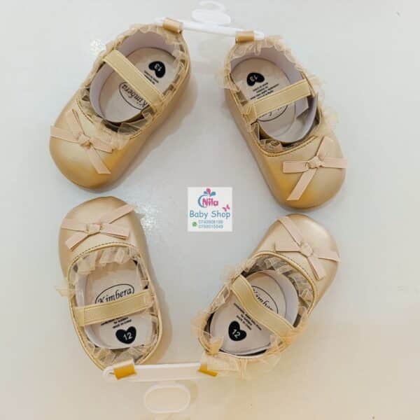 Baby Girl Party Shoes with Bow - Image 3