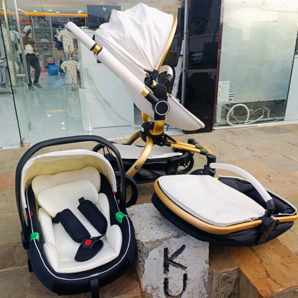 4 in 1 Luxury Baby Stroller with Car Seat - Image 2