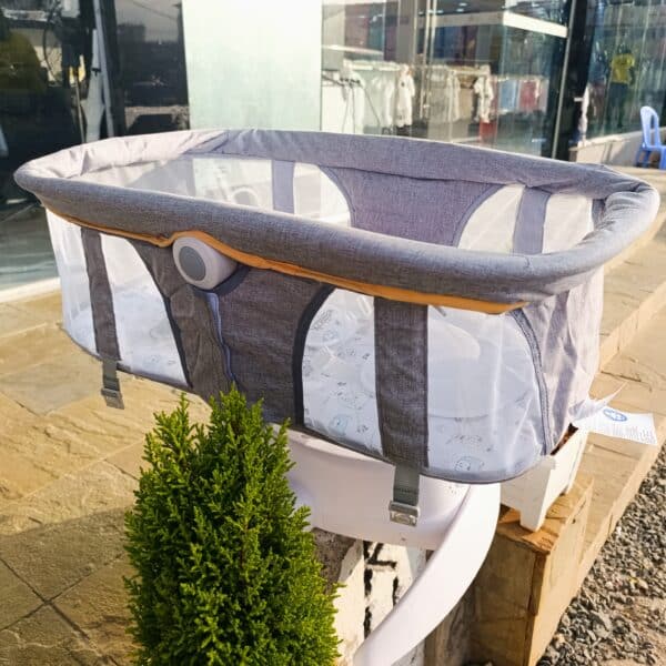 Baby Bassinet Cradle with Mosquito Net & Toys - Image 3