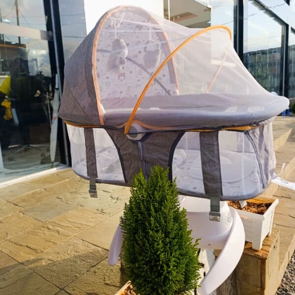 Baby Bassinet Cradle with Mosquito Net & Toys