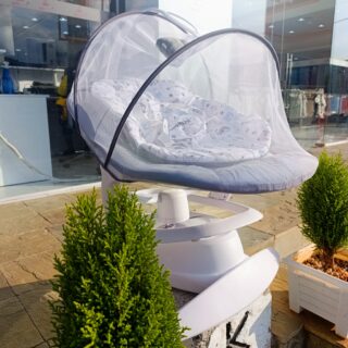 Electric Baby Swing Rocker with Music, Toy Bar & Mosquito Net