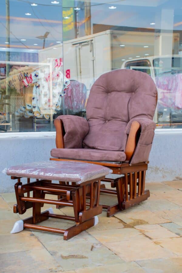 Premium Nursing Glider Chair with Ottoman - Comfort Rocking Chair for Nursing Moms - Image 9