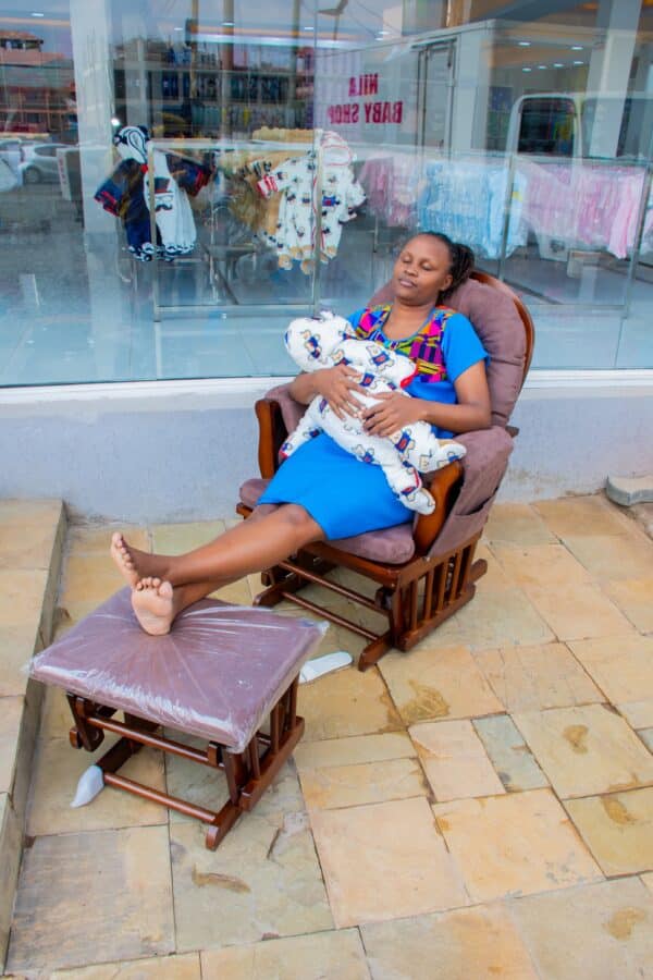 Premium Nursing Glider Chair with Ottoman - Comfort Rocking Chair for Nursing Moms - Image 7