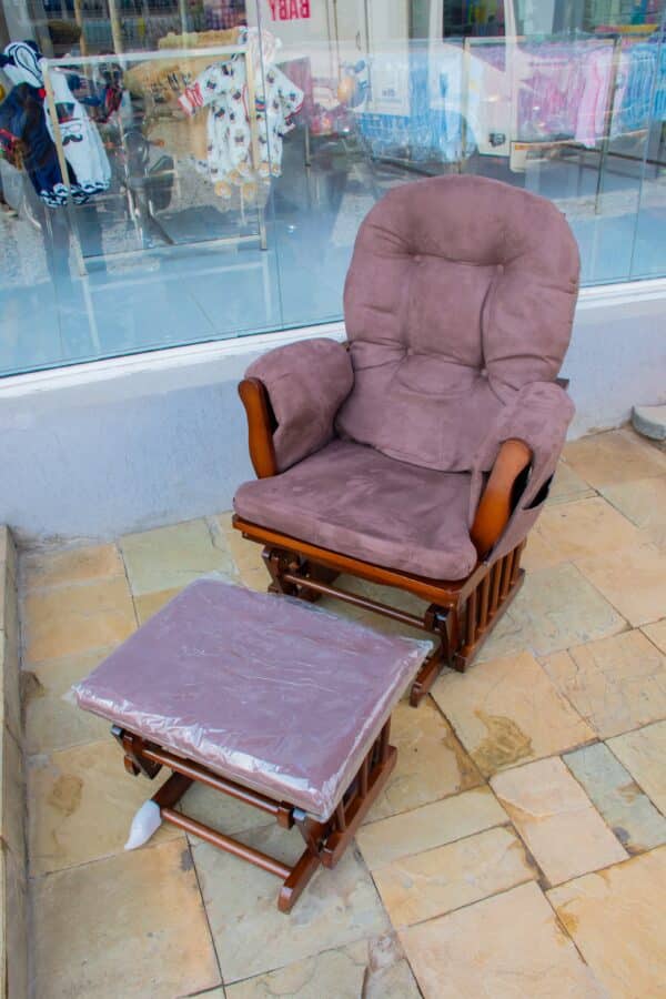 Premium Nursing Glider Chair with Ottoman - Comfort Rocking Chair for Nursing Moms - Image 11