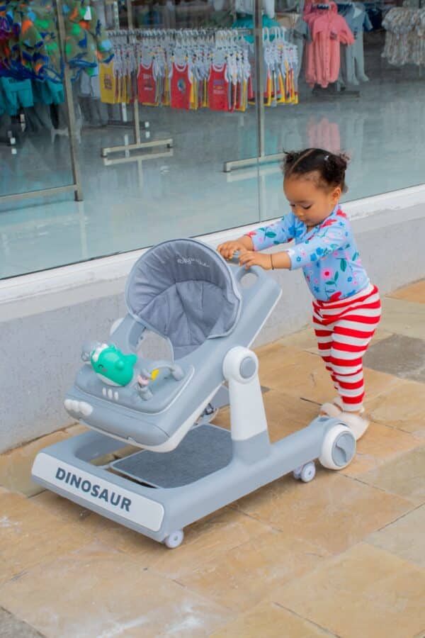 Dinosaur Baby Walker with Play Tray & Adjustable Seat - Image 14