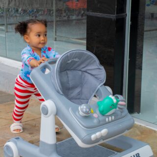 Dinosaur Baby Walker with Play Tray & Adjustable Seat