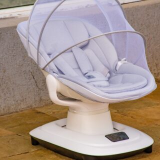 Electric Baby Swing Chair with Music and Toy Bar