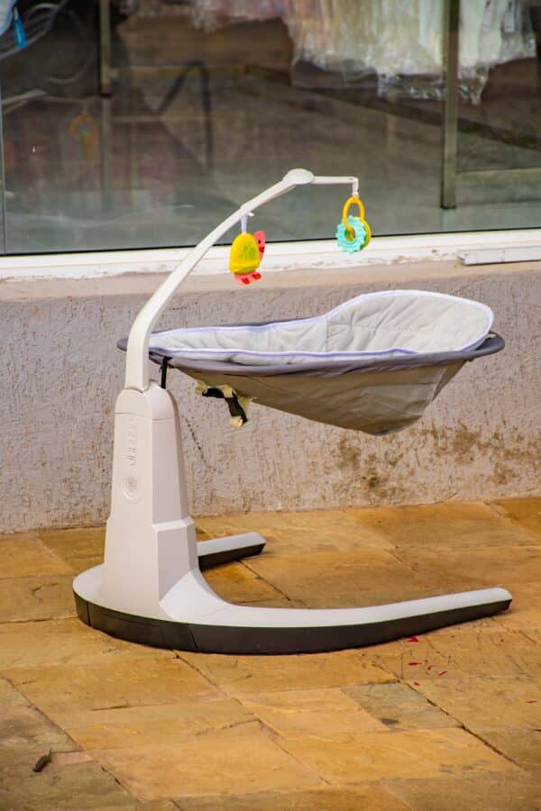 Electric Baby Swing and Infant Rocker Chair with Adjustable Seat, Music, and Hanging Toys - Image 3