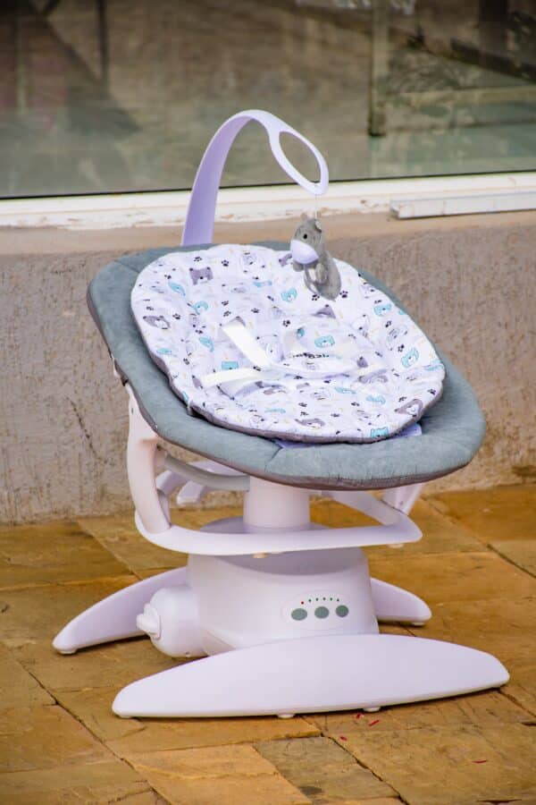 Electric Baby Swing Rocker with Music, Toy Bar & Mosquito Net - Image 8