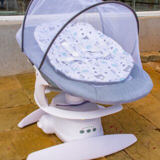 Electric Baby Swing Rocker with Music, Toy Bar & Mosquito Net