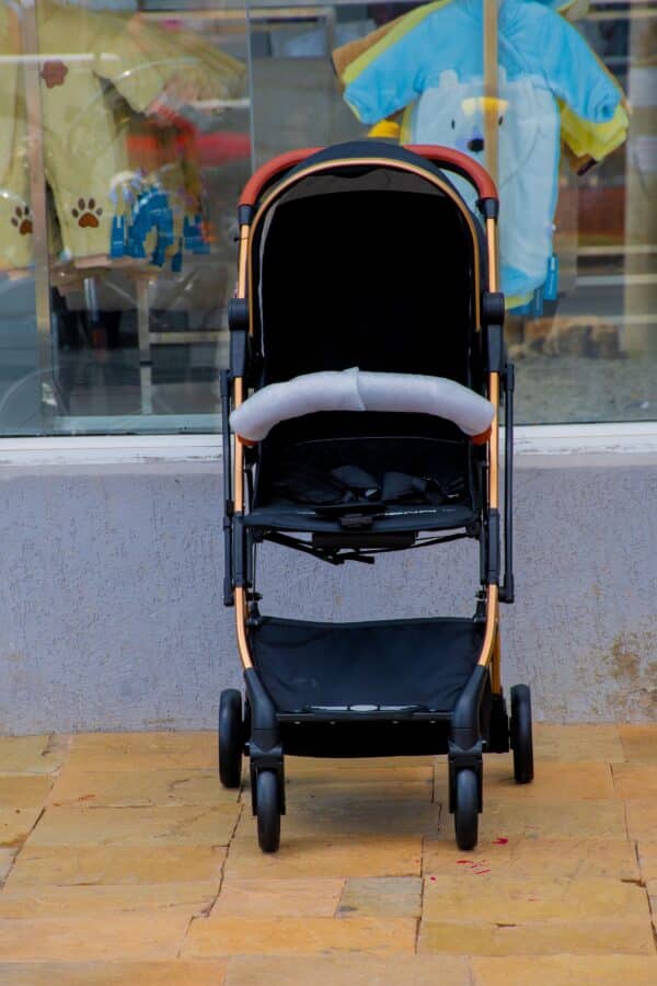 Folding Lightweight Baby Stroller 2 in 1 Aluminum Alloy Silver Tube Stroller - Image 7