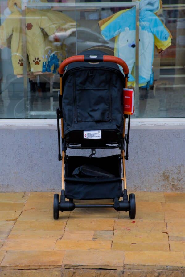 Folding Lightweight Baby Stroller 2 in 1 Aluminum Alloy Silver Tube Stroller - Image 11