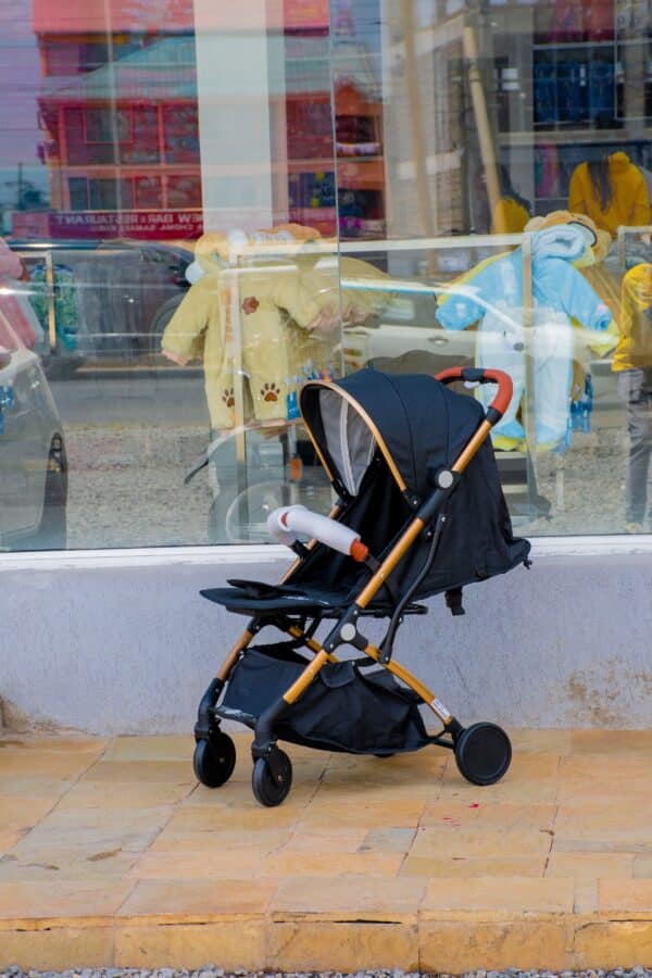 Folding Lightweight Baby Stroller 2 in 1 Aluminum Alloy Silver Tube Stroller - Image 12