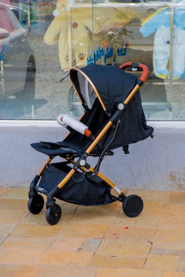 Folding Lightweight Baby Stroller 2 in 1 Aluminum Alloy Silver Tube Stroller - Image 14
