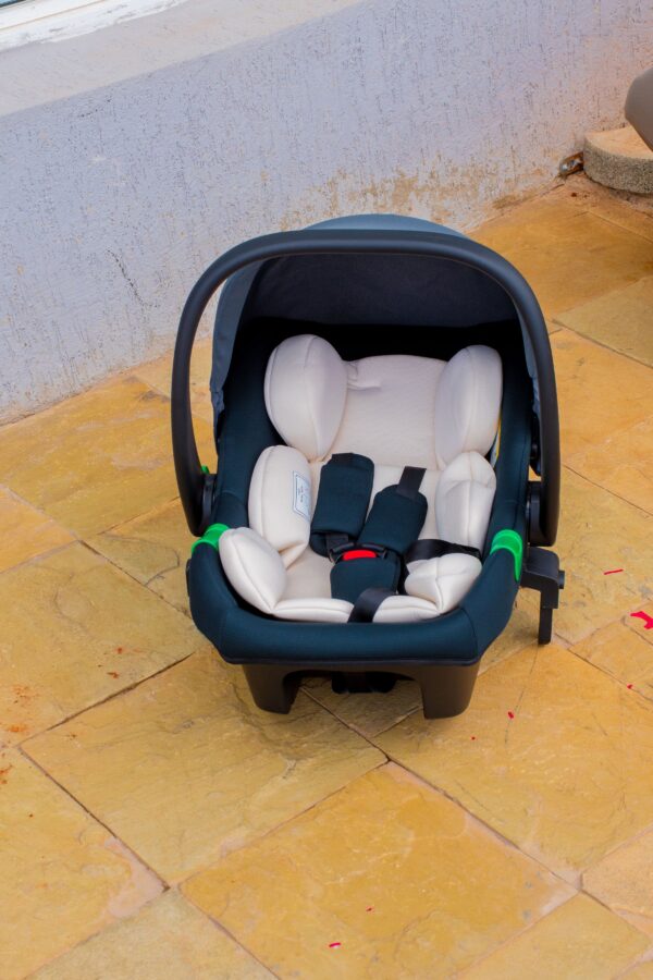 Infant Car Seat Carrier with Canopy & Safety Harness - Image 8